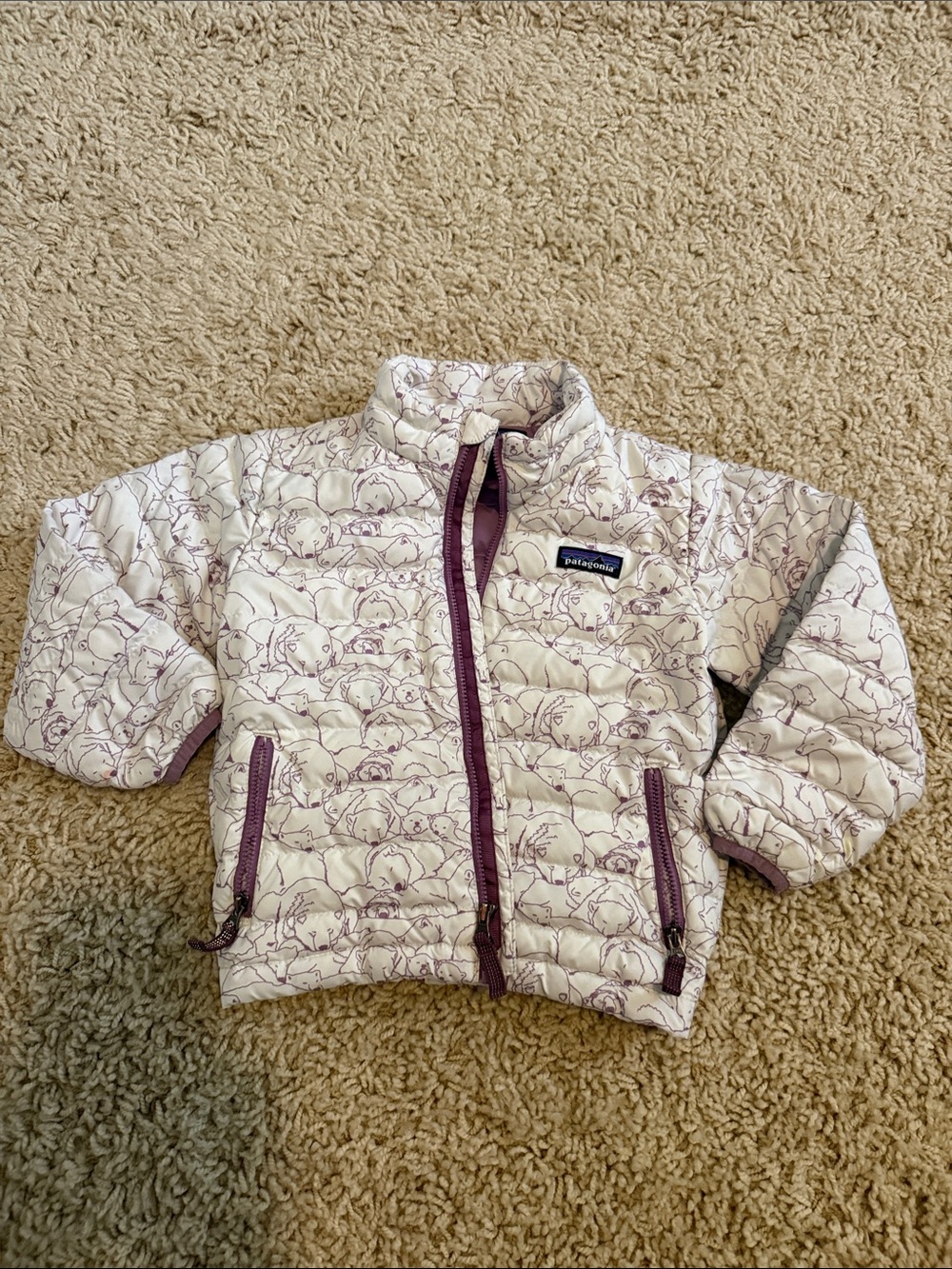 Patagonia kids 3T puffer polar bear jacket